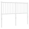 vidaXL T&ecirc;te de lit de remplacement m&eacute;tal blanc 120 cm