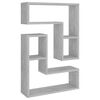 vidaXL &Eacute;tag&egrave;res murales 2 pcs gris b&eacute;ton 50x15x50 cm bois d'ing&eacute;nierie