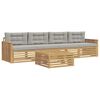 vidaXL Ensemble de canap&eacute;s d'ext&eacute;rieur 5 pc Blanc et gris clair