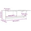 vidaXL Garde-robe blanc brillant 100x32,5x35 cm bois d'ing&eacute;nierie