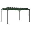 vidaXL Gazebo avec toiture louv&eacute;e 3 x 4 x 2,14 m Vert