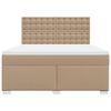 vidaXL Sommier &agrave; lattes de lit avec matelas Cappuccino 180x200 cm