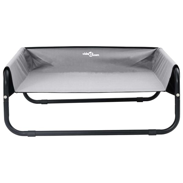 vidaXL Lit pour Chien Gris clair 70 x 70 x 28,5 cm Acier