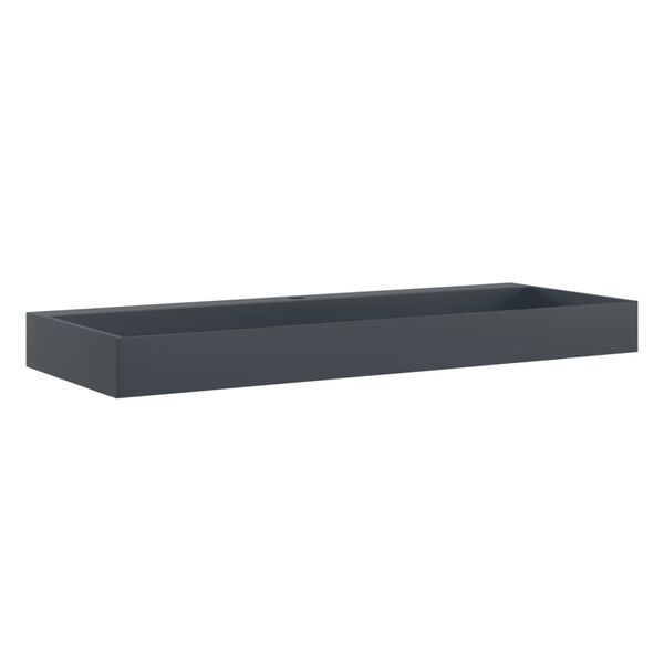 vidaXL Vasque 120x46x11 cm fonte min&eacute;rale/marbre anthracite