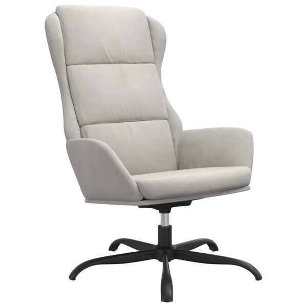 vidaXL Chaise de relaxation Gris clair Similicuir daim
