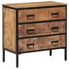 vidaXL Buffet 70x35x70 cm bois de manguier brut massif