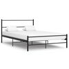 vidaXL Cadre de lit avec t&ecirc;te de lit sans matelas noir 140x200cm m&eacute;tal
