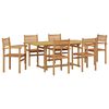 vidaXL Ensemble de salle &agrave; manger pour jardin 7 pc Marron
