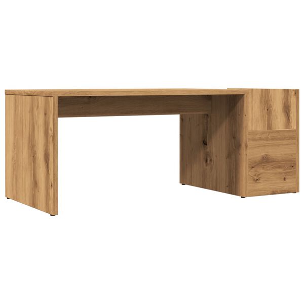 vidaXL Table basse ch&ecirc;ne artisanal 90x45x35 cm bois d'ing&eacute;nierie