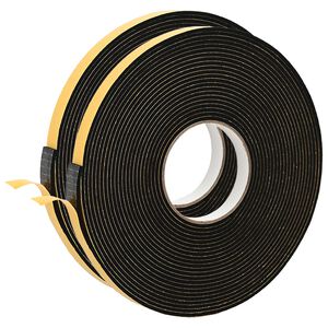 vidaXL Ruban adh&eacute;sif en mousse 2 pcs Noir 10mm x 10m Mousse CR