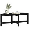 vidaXL Table basse Noir 118x63x45 cm Bois massif de pin