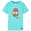 T-shirt pour enfants avec manches courtes aqua 140