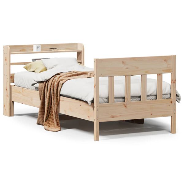 vidaXL Cadre de lit sans matelas 75x190 cm bois de pin massif