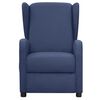 vidaXL Fauteuil de massage Bleu Tissu