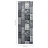 vidaXL Tapis BCF Gris avec motif de blocs 80x200 cm