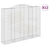 vidaXL Paniers &agrave; gabions arqu&eacute;s 12 pcs 300x50x220/240 cm fer galvanis&eacute;