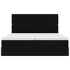 VidaXL Cadre de lit ottoman avec matelas noir 180x200cm velours