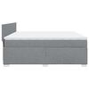 vidaXL Sommier &agrave; lattes de lit avec matelas Gris clair 200x200cm Tissu