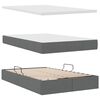 vidaXL Lit avec rangement et matelas Gris fonc&eacute; 120 x 190 cm