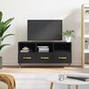 vidaXL Meuble TV noir 102x36x50 cm bois d'ing&eacute;nierie