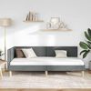 vidaXL Cadre de lit d'angle avec t&ecirc;te de lit Gris fonc&eacute; 90 cm x 190 cm