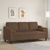 vidaXL Canap&eacute; 3 places avec oreillers d&eacute;coratifs marron 180 cm tissu