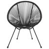 vidaXL Ensemble &agrave; manger de jardin 5 pcs Noir
