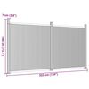 vidaXL Panneau de cl&ocirc;ture marron 353x186 cm WPC
