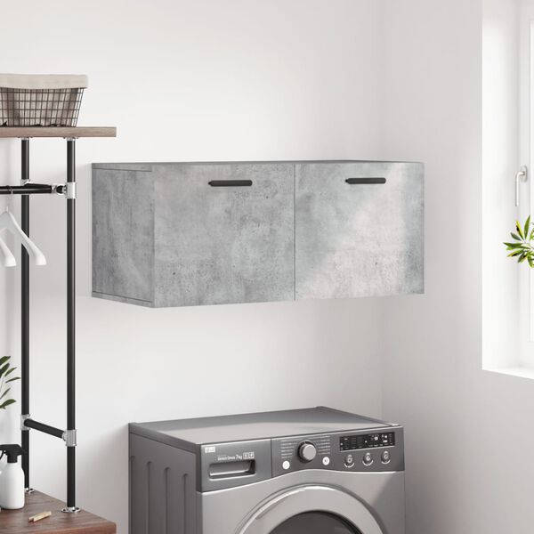 vidaXL Armoire murale gris b&eacute;ton 80x36,5x35 cm bois d'ing&eacute;nierie