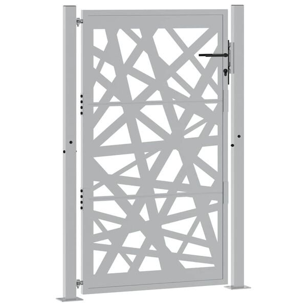 vidaXL Portail de jardin 100x150 cm en acier patiné, design léger