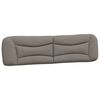 vidaXL Coussin de t&ecirc;te de lit Hvar taupe 200 cm tissu