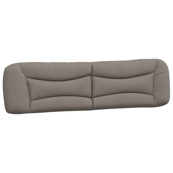 vidaXL Coussin de t&ecirc;te de lit Hvar taupe 200 cm tissu