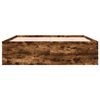 vidaXL Cadre de lit sans matelas ch&ecirc;ne fum&eacute; 180x200 cm