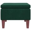 vidaXL Tabouret avec pieds en bois Vert fonc&eacute; Velours