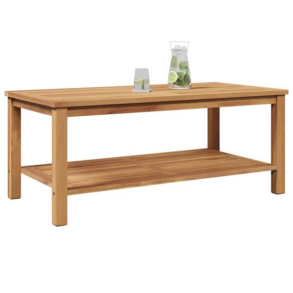 vidaXL Table basse Marron 110 x 55 x 45 cm Bois de teck solide