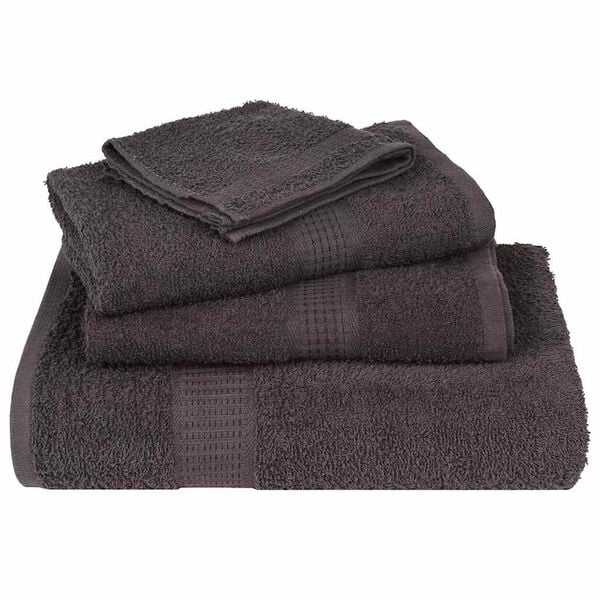 vidaXL Serviettes de douche FROGN 2 pcs anthracite 70x140 cm 360 g/m&sup2;