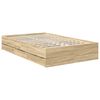vidaXL Cadre de lit Ch&ecirc;ne Sonoma 120 x 200 cm Bois Ing&eacute;nierie