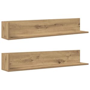 vidaXL &Eacute;tag&egrave;res murales 2 pcs ch&ecirc;ne artisanal 100x16,5x16,5 cm