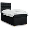 vidaXL Sommier &agrave; lattes de lit et matelas Noir 80x200 cm Tissu