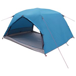 vidaXL Tente de randonn&eacute;e 4 personne Bleu