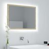 vidaXL Miroir LED de salle de bain Chêne sonoma 60x8,5x37 cm Acrylique