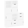 vidaXL Armoires lat&eacute;rales 5 pcs ODDA blanc 40x24x79 cm bois massif pin