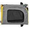 vidaXL Remorque de v&eacute;lo pour animaux de compagnie jaune et gris