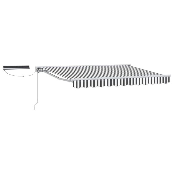 vidaXL Auvent r&eacute;tractable &eacute;lectrique Anthracite et blanc 2,5 x 2 m
