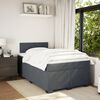 vidaXL Sommier &agrave; lattes de lit et matelas gris fonc&eacute; 120x190cm velours