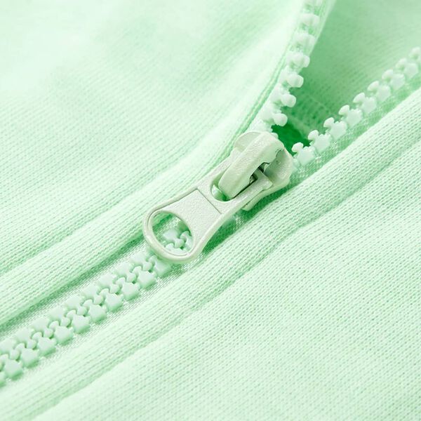 Sweat-shirt &agrave; capuche et fermeture &eacute;clair pour enfants vert vif 104
