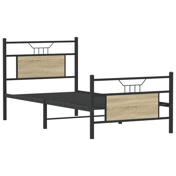 vidaXL Cadre de lit sans matelas ch&ecirc;ne sonoma 80x200 cm