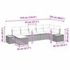 vidaXL Ensemble de canap&eacute; de jardin 7 pcs Noir et Cr&egrave;me Poly Rattan