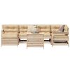vidaXL Salon de jardin 7 pcs bois de pin massif