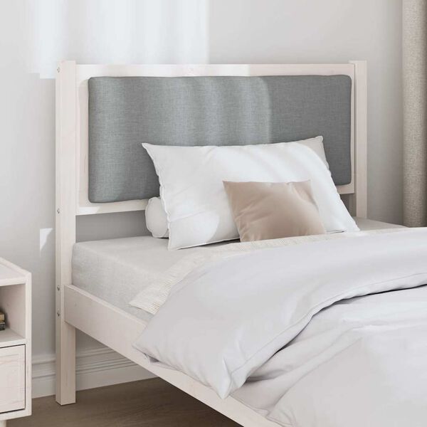 vidaXL T&ecirc;te de lit Autre Blanc 100 cm Bois massif en pin